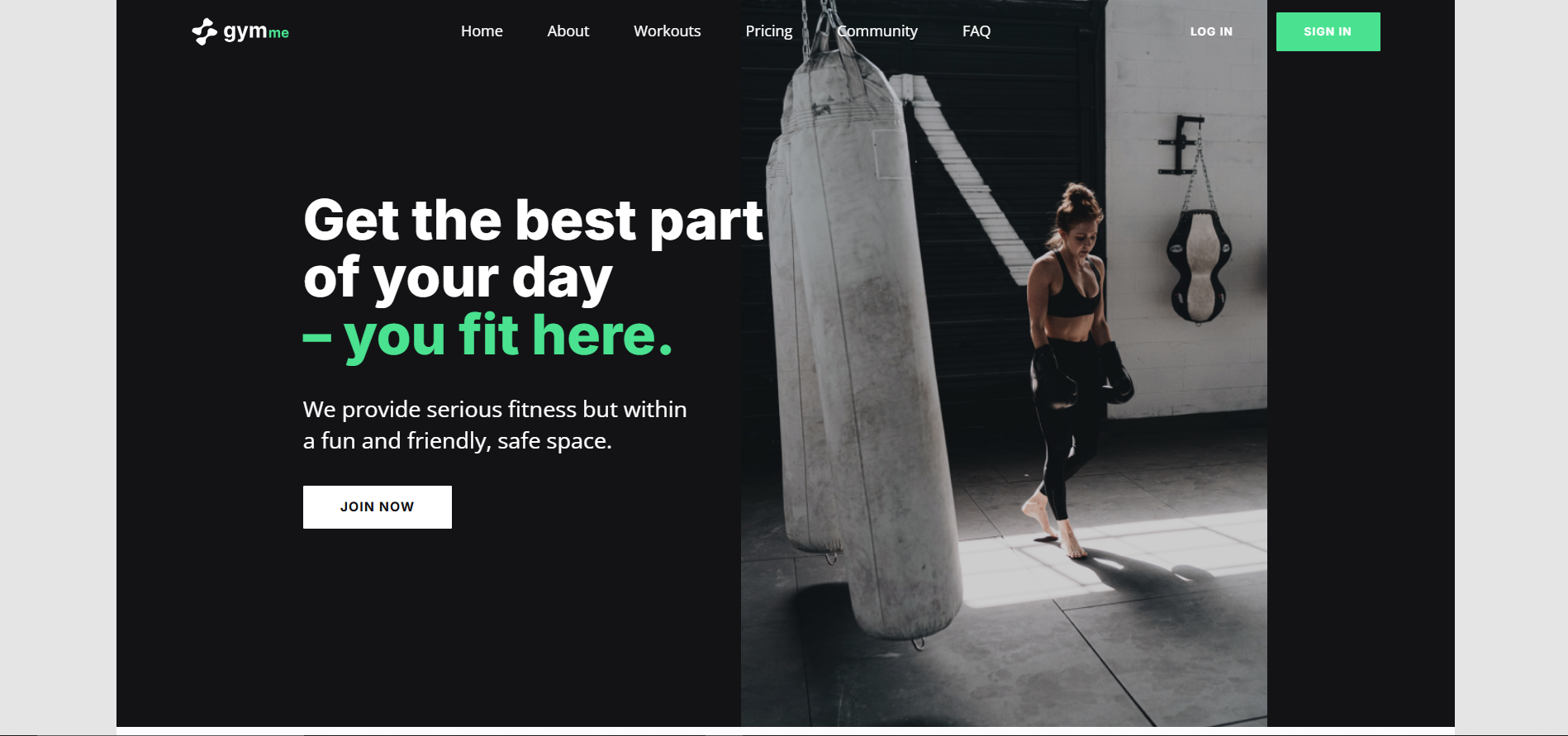 Gym Landing Page Project Thumbnail